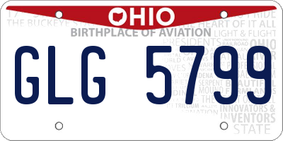 OH license plate GLG5799