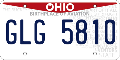 OH license plate GLG5810
