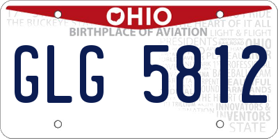OH license plate GLG5812