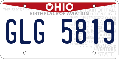 OH license plate GLG5819