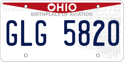 OH license plate GLG5820