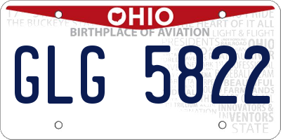 OH license plate GLG5822