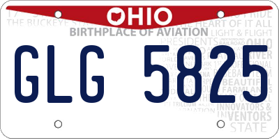 OH license plate GLG5825
