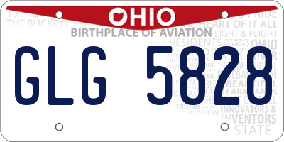 OH license plate GLG5828