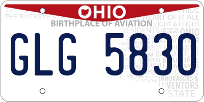 OH license plate GLG5830