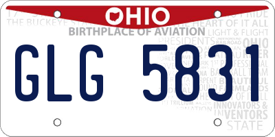 OH license plate GLG5831