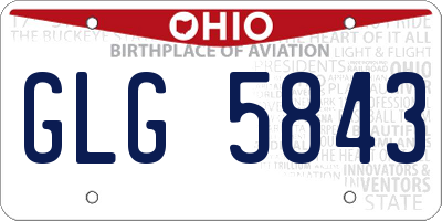 OH license plate GLG5843