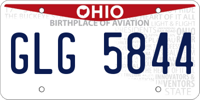 OH license plate GLG5844
