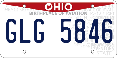 OH license plate GLG5846