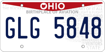 OH license plate GLG5848