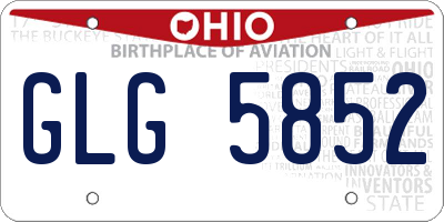 OH license plate GLG5852