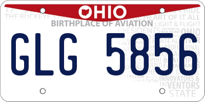 OH license plate GLG5856