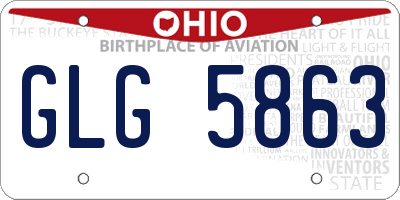 OH license plate GLG5863