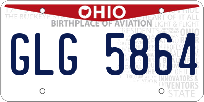OH license plate GLG5864