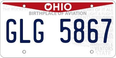 OH license plate GLG5867