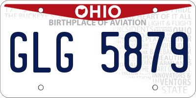 OH license plate GLG5879