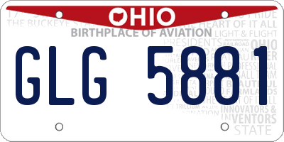 OH license plate GLG5881