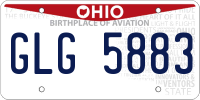 OH license plate GLG5883