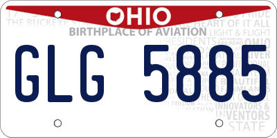 OH license plate GLG5885