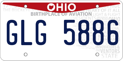 OH license plate GLG5886