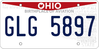 OH license plate GLG5897