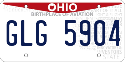 OH license plate GLG5904