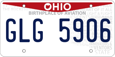 OH license plate GLG5906