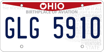 OH license plate GLG5910