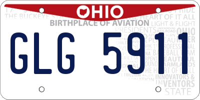 OH license plate GLG5911