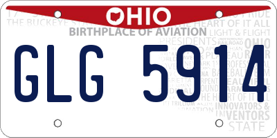 OH license plate GLG5914