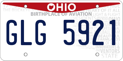 OH license plate GLG5921