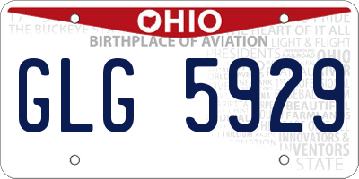 OH license plate GLG5929