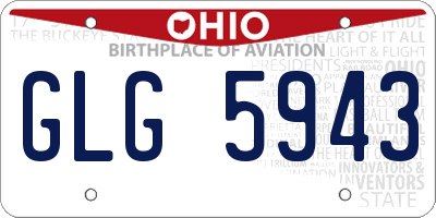 OH license plate GLG5943
