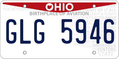 OH license plate GLG5946