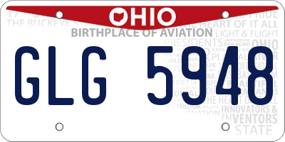 OH license plate GLG5948