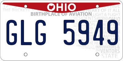 OH license plate GLG5949