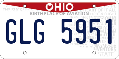 OH license plate GLG5951