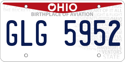 OH license plate GLG5952