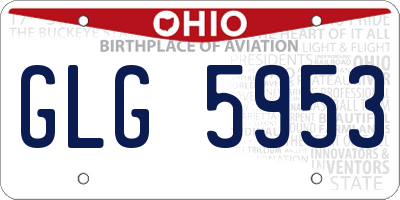 OH license plate GLG5953