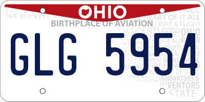 OH license plate GLG5954