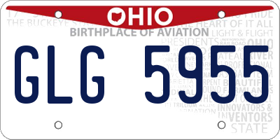 OH license plate GLG5955