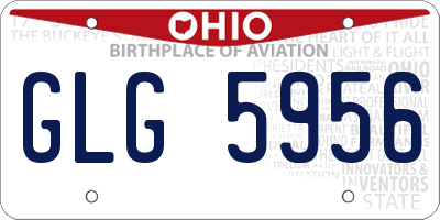 OH license plate GLG5956