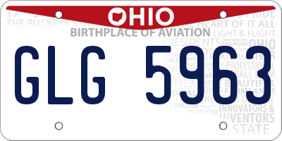 OH license plate GLG5963