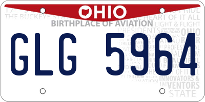 OH license plate GLG5964