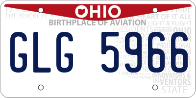 OH license plate GLG5966