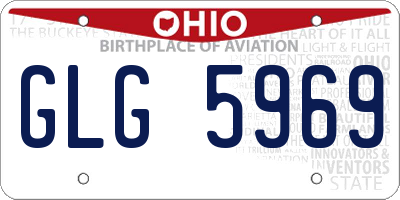 OH license plate GLG5969