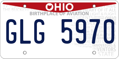 OH license plate GLG5970