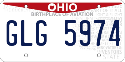OH license plate GLG5974