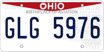 OH license plate GLG5976