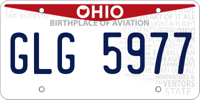 OH license plate GLG5977